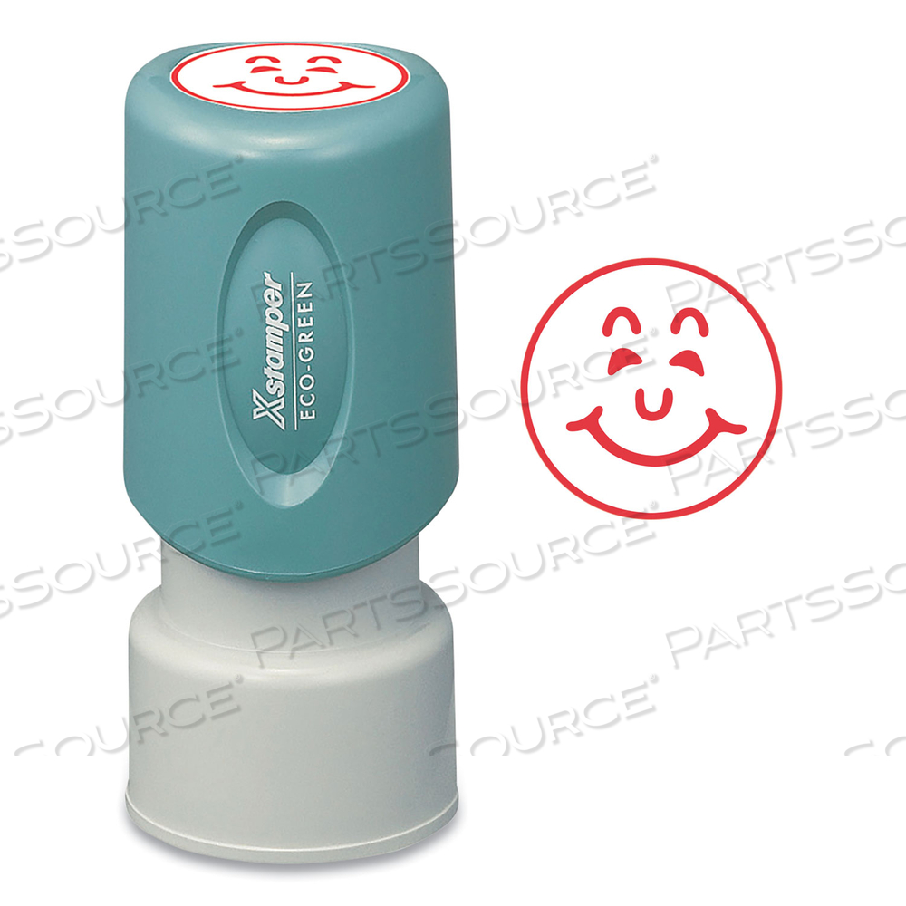 SPECIALTY STAMP, SMILEY FACE, 0.63 DIA, RED by Xstamper