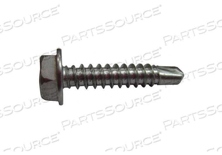 SELF DRILLING SCREW, #10 SIZE, 1/2 IN LG, 410 STAINLESS STEEL, PLAIN, HEX WASHER, HEX by Fabory
