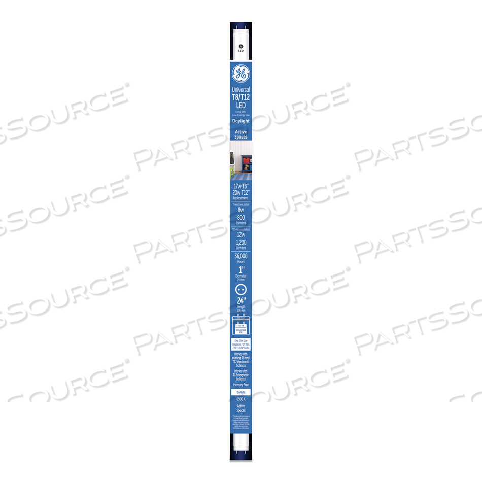 24" T8/T12, 20 W, T8 TUBE, 8 W, DAYLIGHT, 6/CARTON 