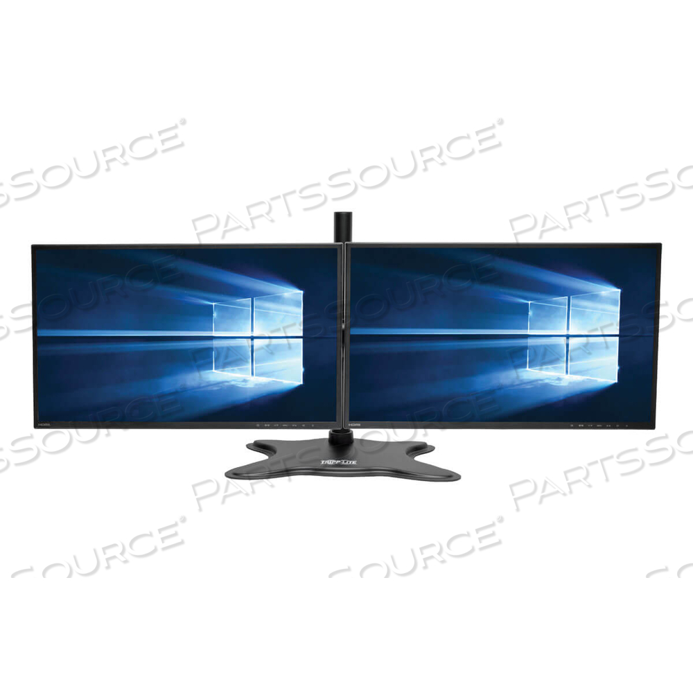 DUAL DESKTOP MONITOR STAND, FOR 13" TO 27" MONITORS, 31.69" X 10" X 18.11", BLACK, SUPPORTS 26 LB by Tripp Lite