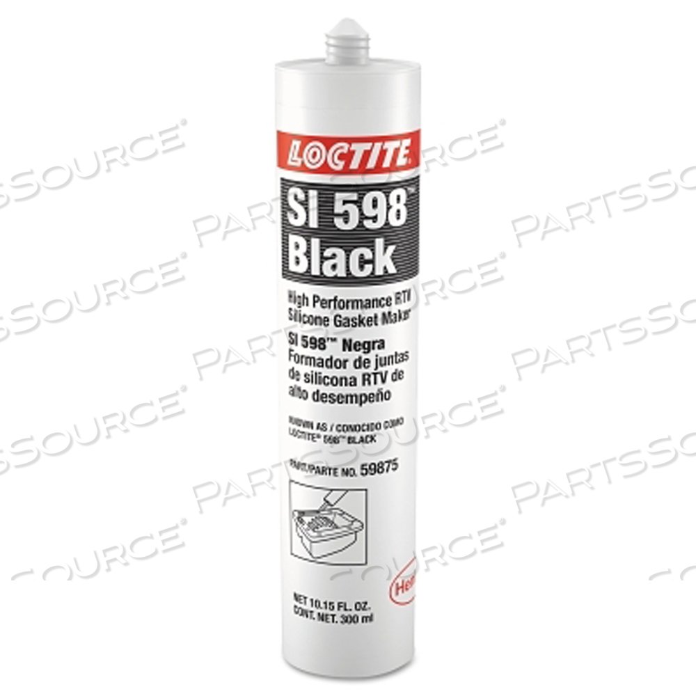 598 BLACK HIGH PERFORMANCE RTV SILICONE GASKET MAKER, 300 ML CARTRIDGE by Loctite Brand
