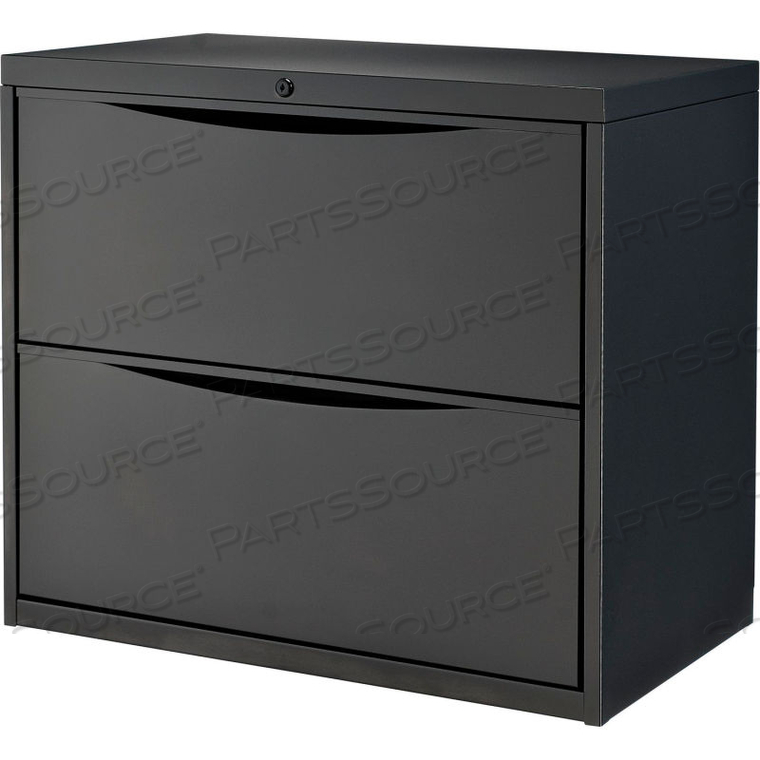 INTERION 2-DRAWER PREMIUM LATERAL FILE CABINET, 30"W X 18"D X 28"H, BLACK by Jiaxing Haihong Mechanical & Electrical