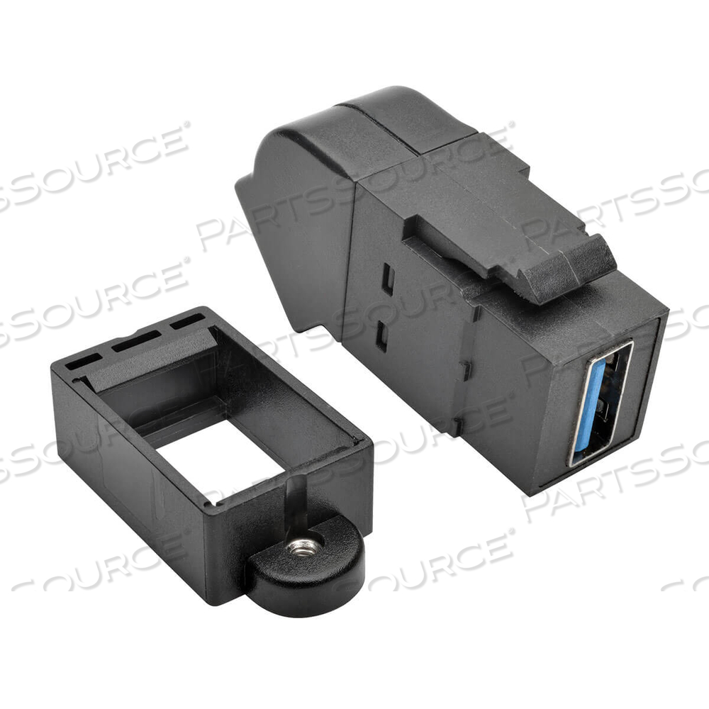 USB 3.0 KEYSTONE PANEL MOUNT COUPLER ANGLED F/F ALL IN ONE BLACK by Tripp Lite USB 3.0 KEYSTONE PANEL MOUNT COUPLER ANGLED F/F ALL IN ONE BLACK by Tripp Lite