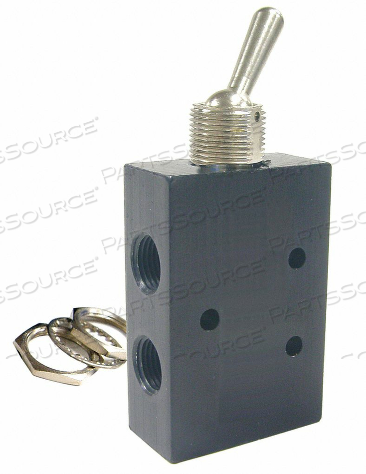 TOGGLE VALVE 4WAY 1/8 IN NPT by Pneumadyne TOGGLE VALVE 4WAY 1/8 IN NPT by Pneumadyne