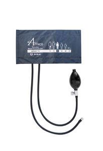 ADULT 2-PIECE BLOOD PRESSURE CUFF, 2 TUBE LF, NAVY BLUE, INFLATION BULB X SCREW FEMALE, 26 TO 36 CM by Amico Accessories