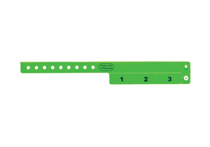 ID WRISTBAND VINYL CASH TAG GREEN PK500 by Identiplus