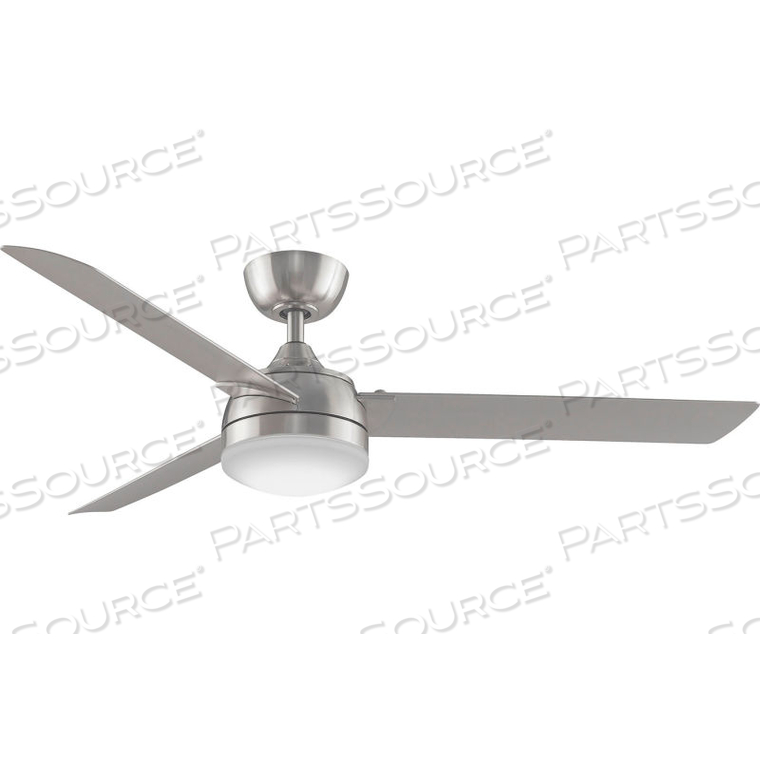 XENO DAMP- 56 INCH - BRUSHED NICKEL WITH BRUSHED NICKEL BLADES AND LED 