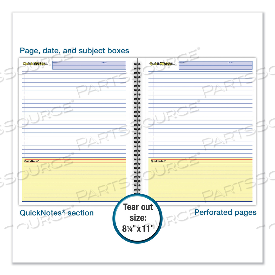 WIREBOUND GUIDED QUICKNOTES NOTEBOOK, 1 SUBJECT, LIST-MANAGEMENT FORMAT, DARK GRAY COVER, 11 X 8.5, 80 SHEETS by Cambridge WIREBOUND GUIDED QUICKNOTES NOTEBOOK, 1 SUBJECT, LIST-MANAGEMENT FORMAT, DARK GRAY COVER, 11 X 8.5, 80 SHEETS by Cambridge