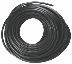 TUBING, VITON, FKM, BLACK, 1/4 IN INSIDE DIA, 1/2 IN OUTSIDE DIA, 25 FT OVERALL LG, FUEL by E. James