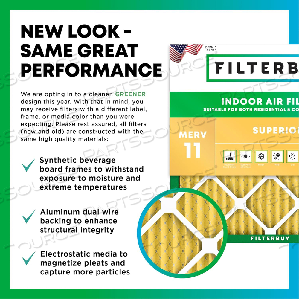 FILTERBUY 10X16X4 AIR FILTER MERV 11 ALLERGEN DEFENSE (2-PACK), PLEATED HVAC AC FURNACE AIR FILTERS REPLACEMENT (ACTUAL SIZE: 9.50 X 15.50 X 3.75 INCHES) 