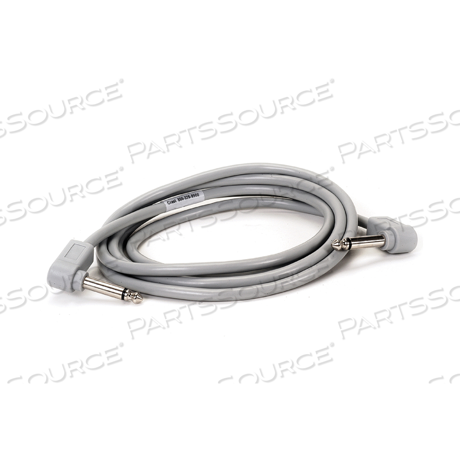 CABLE, ADAPTER, GRAY, 5FT LENGTH, LATEX-FREE, 1/4IN END CONNECTION SIZE, 2-CONDUCTOR PLUG END CONNECTION TYPE by Crest Healthcare