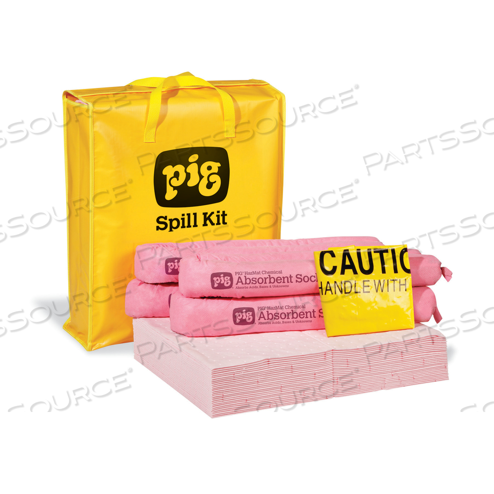 PIG HAZMAT SPILL KIT IN HIGH-VISIBILITY BAG by New Pig Corporation PIG HAZMAT SPILL KIT IN HIGH-VISIBILITY BAG by New Pig Corporation