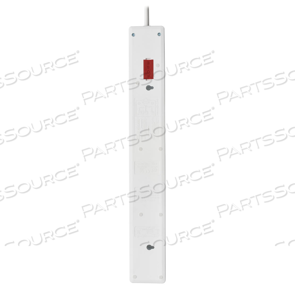 SURGE PROTECTOR POWER STRIP 6-OUTLET BRITISH BS1363A 1.8M CORD 