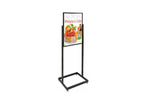 SIGN HOLDER PEDESTAL 22X28 ALUM BLACK by United Visual Products