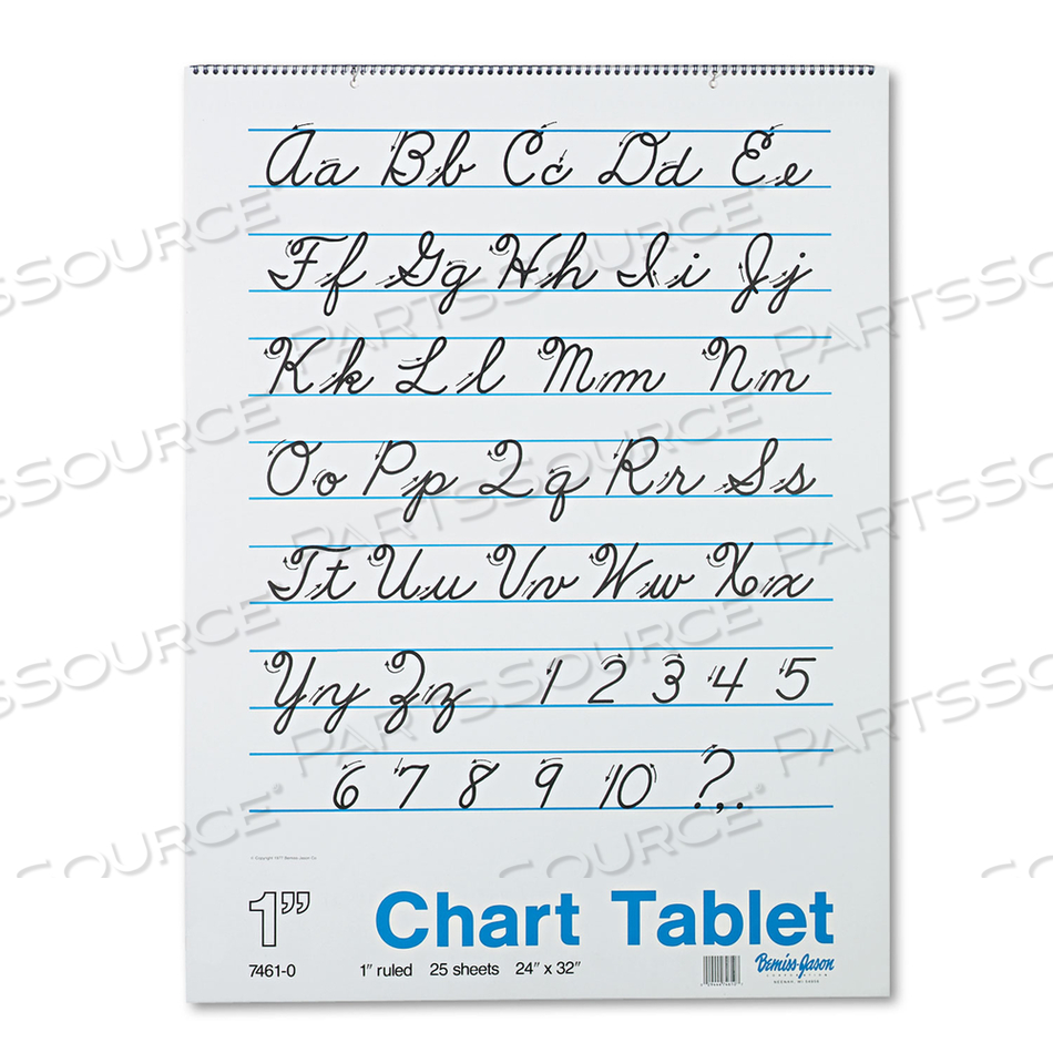 CHART TABLETS, PRESENTATION FORMAT (1" RULE), 24 X 32, WHITE, 25 SHEETS by Pacon