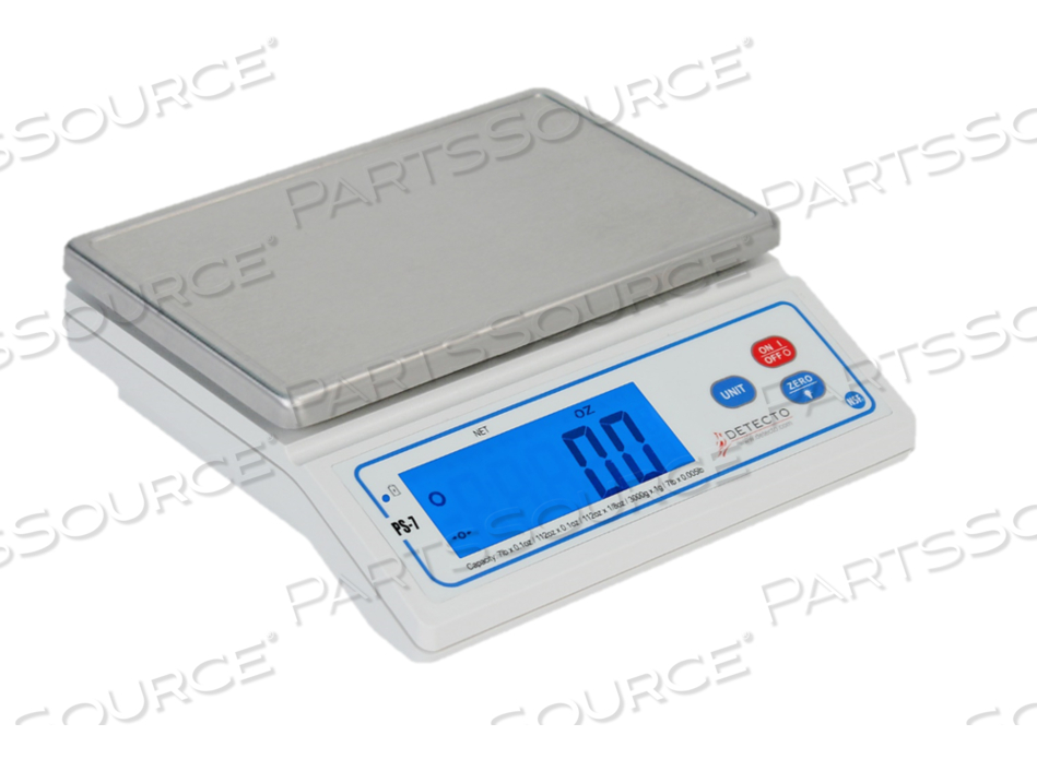7LB 2.44 H X 8.03 W X 7.87IN D ELECTRONIC PORTION SCALE by Detecto Scale / Cardinal Scale