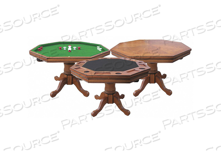 3 1 GAME TABLE OAK/SOLID HARDWOOD GREEN by Hathaway