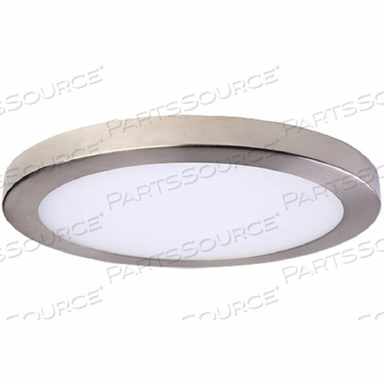 11" ROUND PLATTER LED FLUSH MOUNT LIGHT, 40W, 120V, 3000K, BRUSH NICKEL 