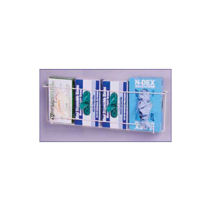 "SPACE SAVER" QUADRUPLE FRONT DISPENSING EXAM GLOVE RACK, 8"H X 27"W X 4-1/2"D by Horizon Mfg Enterprises, Inc "SPACE SAVER" QUADRUPLE FRONT DISPENSING EXAM GLOVE RACK, 8"H X 27"W X 4-1/2"D by Horizon Mfg Enterprises, Inc