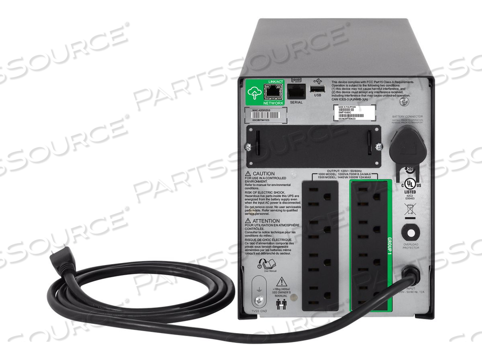 120V 1500VA NEMA 5-15P INPUT/8 NEMA 5-15R OUTPUT SMART UNINTERRUPTIBLE POWER SUPPLY by APC / American Power Conversion 120V 1500VA NEMA 5-15P INPUT/8 NEMA 5-15R OUTPUT SMART UNINTERRUPTIBLE POWER SUPPLY by APC / American Power Conversion