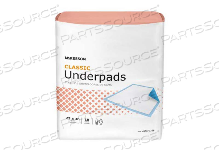 CLASSIC LIGHT ABSORBENCY UNDERPAD, 23 X 36 INCH (10 PER BAG) by McKesson CLASSIC LIGHT ABSORBENCY UNDERPAD, 23 X 36 INCH (10 PER BAG) by McKesson