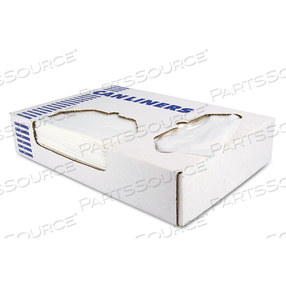 LINEAR LOW-DENSITY CAN LINERS, 60 GAL, 1.5 MIL, 38" X 58", CLEAR by Heritage