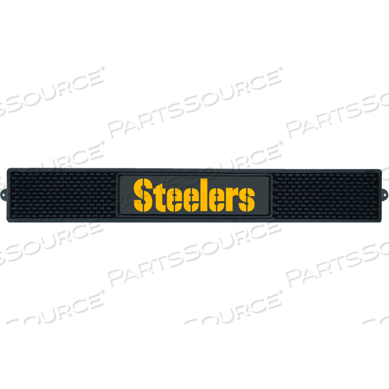 DRINK MAT, NFL - PITTSBURGH STEELERS, 3-1/4"X 24"X 1" 