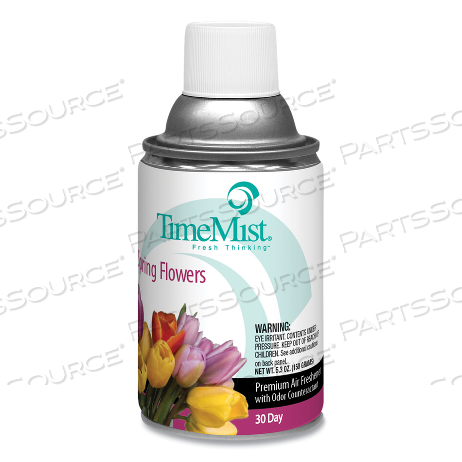 PREMIUM METERED AIR FRESHENER REFILL, SPRING FLOWERS, 5.3 OZ AEROSOL SPRAY by TimeMist