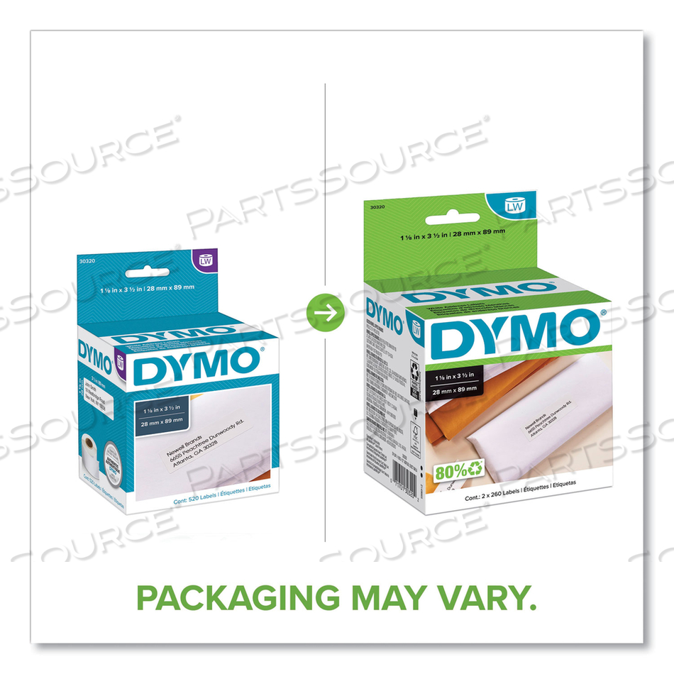 LABELWRITER ADDRESS LABELS, 1.12" X 3.5", WHITE, 260 LABELS/ROLL by Dymo LABELWRITER ADDRESS LABELS, 1.12" X 3.5", WHITE, 260 LABELS/ROLL by Dymo