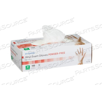 VINYL GLOVES, MEDIUM, CLEAR (100 PER BOX) by McKesson