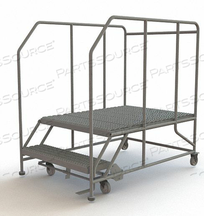 MOBILE 2 STEP STEEL 36"W X 48"L WORK PLATFORM LADDER - 800 LB. CAPACITY by Tri-Arc