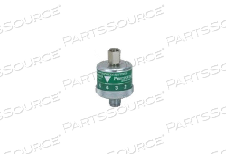 DIAL FLOWMETER, 0 TO 15 LPM, 50 PSI, OXYGEN, 70 DEG F by Precision Medical, Inc. DIAL FLOWMETER, 0 TO 15 LPM, 50 PSI, OXYGEN, 70 DEG F by Precision Medical, Inc.