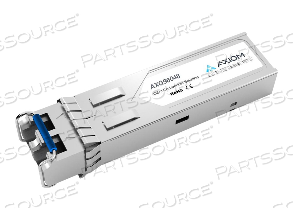 AXIOM AXG96048, SFP (MINI-GBIC) TRANSCEIVER MODULE (EQUIVALENT TO: CISCO GLC-SX-MM-2K), GIGE, 1000BASE-SX, LC MULTI-MODE, UP TO 1.2 MILES, 1 by Axiom AXIOM AXG96048, SFP (MINI-GBIC) TRANSCEIVER MODULE (EQUIVALENT TO: CISCO GLC-SX-MM-2K), GIGE, 1000BASE-SX, LC MULTI-MODE, UP TO 1.2 MILES, 1 by Axiom