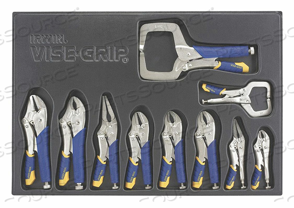 LOCKING PLIERS SET 10 PCS. 3/8 W JAW by IRWIN Tools
