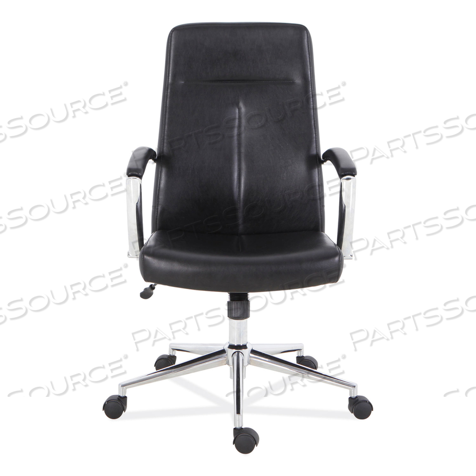 LEATHER TASK CHAIR, SUPPORTS UP TO 275 LB, 18.19" TO 21.93" SEAT HEIGHT, BLACK SEAT, BLACK BACK by Workspace by Alera LEATHER TASK CHAIR, SUPPORTS UP TO 275 LB, 18.19" TO 21.93" SEAT HEIGHT, BLACK SEAT, BLACK BACK by Workspace by Alera