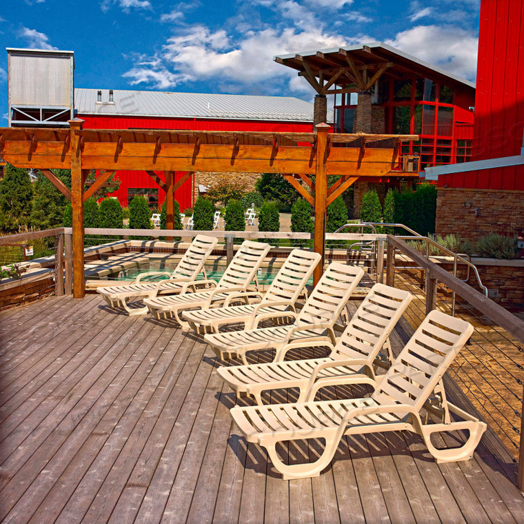 BAHIA ADJUSTABLE RESIN CHAISE - SAND (SOLD IN PK. QTY 18) by Grosfillex BAHIA ADJUSTABLE RESIN CHAISE - SAND (SOLD IN PK. QTY 18) by Grosfillex