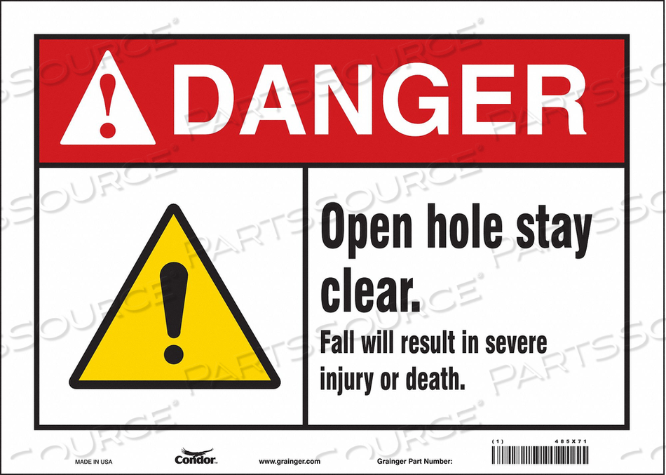 CONSTRUCTION SIGN 14 W 10 H 0.032 THICK 