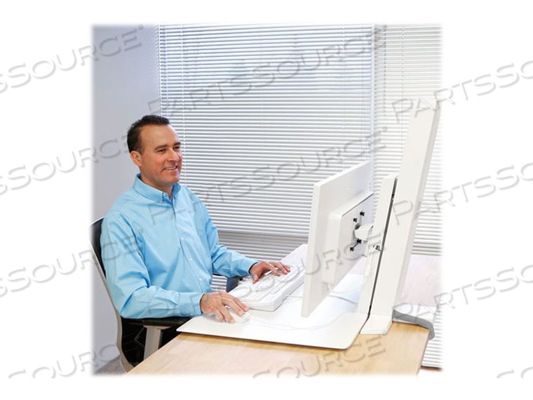 ERGOTRON WORKFIT-SR,SINGLE MONITOR,SIT-STAND DESKTOP WORKSTATION (WHITE).POSITIO by Ergotron, Inc.