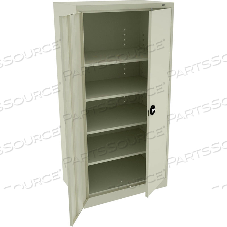 STANDARD STORAGE CABINET, RECESSED HANDLE, 36"WX24"DX72"H, PUTTY, UNASSEMBLED 