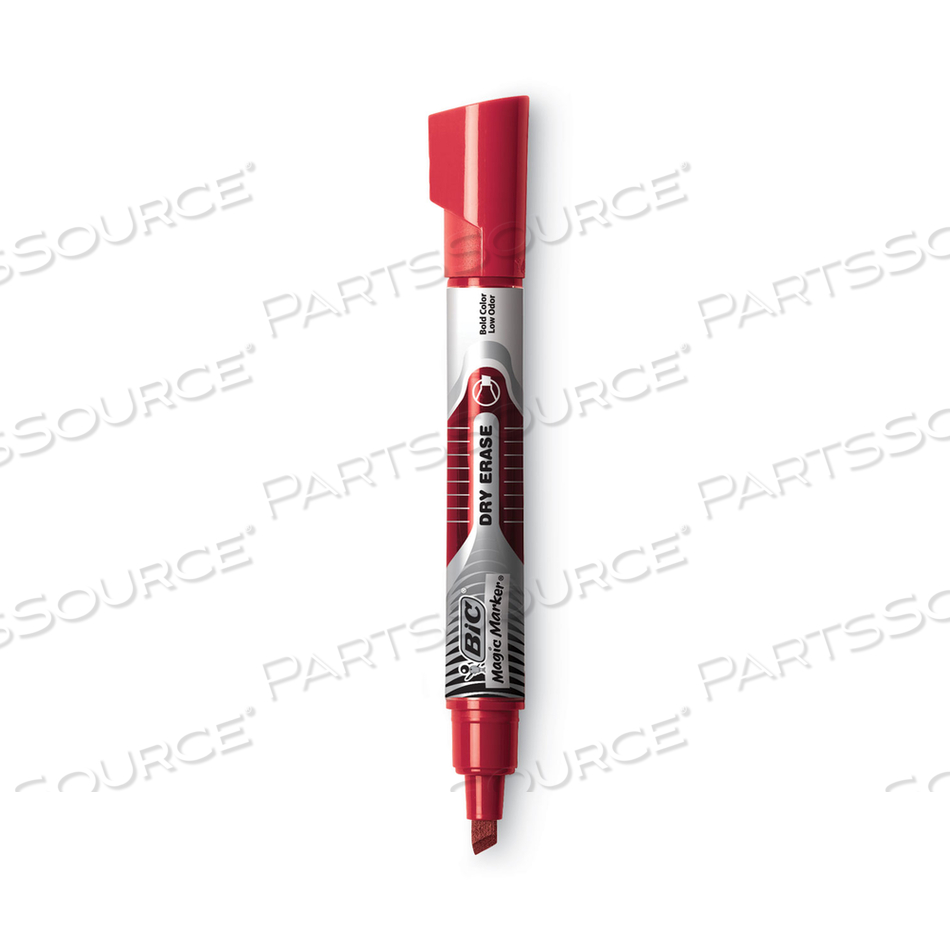 INTENSITY ADVANCED DRY ERASE MARKER, TANK-STYLE, BROAD CHISEL TIP, RED, DOZEN 