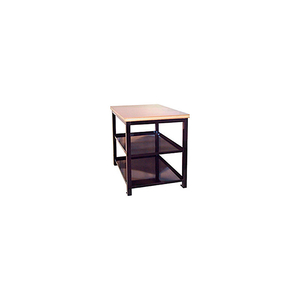 18 X 24 X 36 DOUBLE SHELF SHOP STAND - MAPLE - BLACK by Built Rite Br