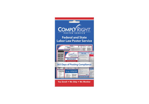 LABOR LAW POSTER SERVICE CARD ENGLISH by Complyright