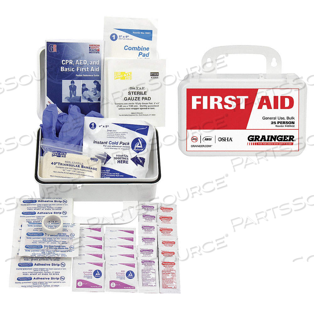 FIRST AID KIT AND HOUSING, 68 COMPONENTS, ANSI/ISEA Z308.1-2009, TYPE III by Approved Vendor FIRST AID KIT AND HOUSING, 68 COMPONENTS, ANSI/ISEA Z308.1-2009, TYPE III by Approved Vendor