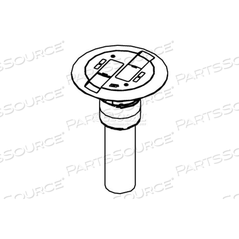 RC9AMDTCBS POKE-THRU FLANGE & BLACK SLIDE HOLDER, COMMUINICATION, ASSEMBLED UNIT, BRASS by Wiremold