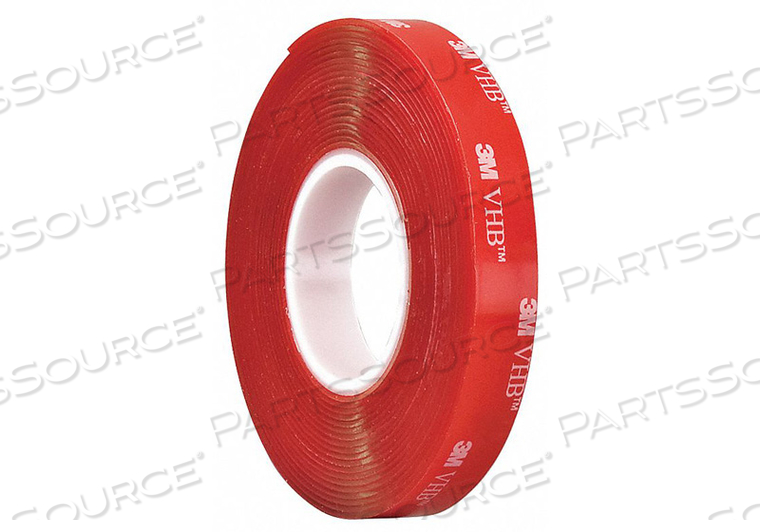 DOUBLE SIDED VHB TAPE 1IN X 5 YD. CLEAR by 3M Consumer