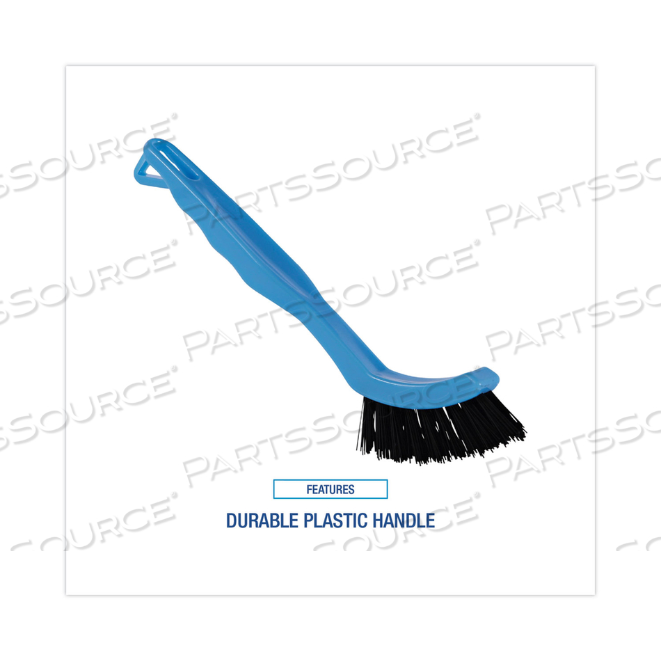 GROUT BRUSH, BLACK NYLON BRISTLES, 8.13" BLUE PLASTIC HANDLE by Boardwalk