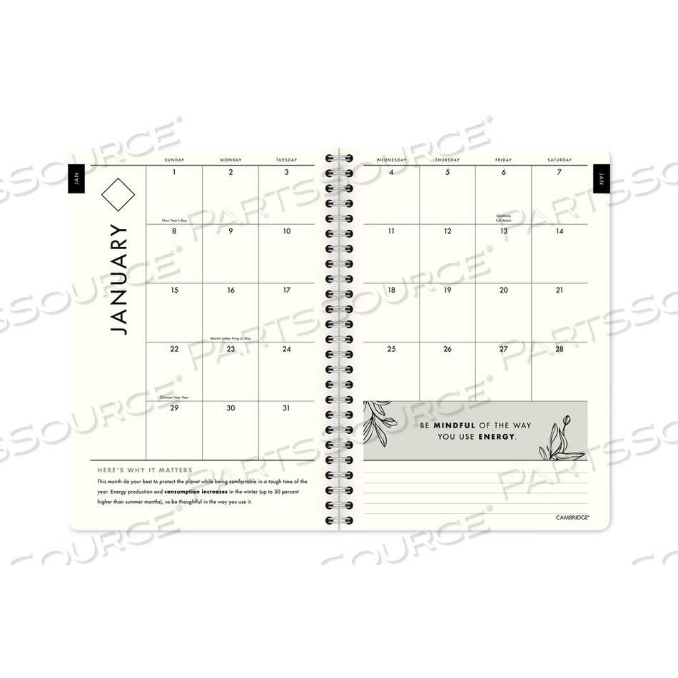 GREENPATH WEEKLY/MONTHLY PLANNER, GREENPATH ARTWORK, 8.5 X 5.5, WHITE/GREEN COVER, 12 MONTH (JAN TO JAN): 2023 