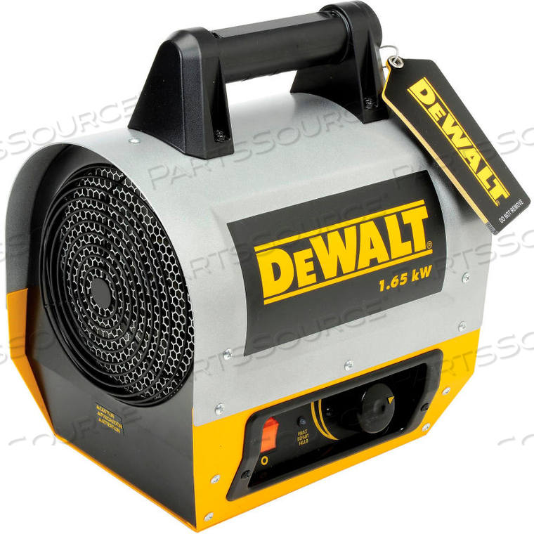 DEWALT PORTABLE FORCED AIR ELECTRIC HEATER, 1650 WATT by Enerco DEWALT PORTABLE FORCED AIR ELECTRIC HEATER, 1650 WATT by Enerco