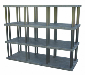 PLASTIC SHELVING OPEN 75 H 4 SHELF by SPC Industrial