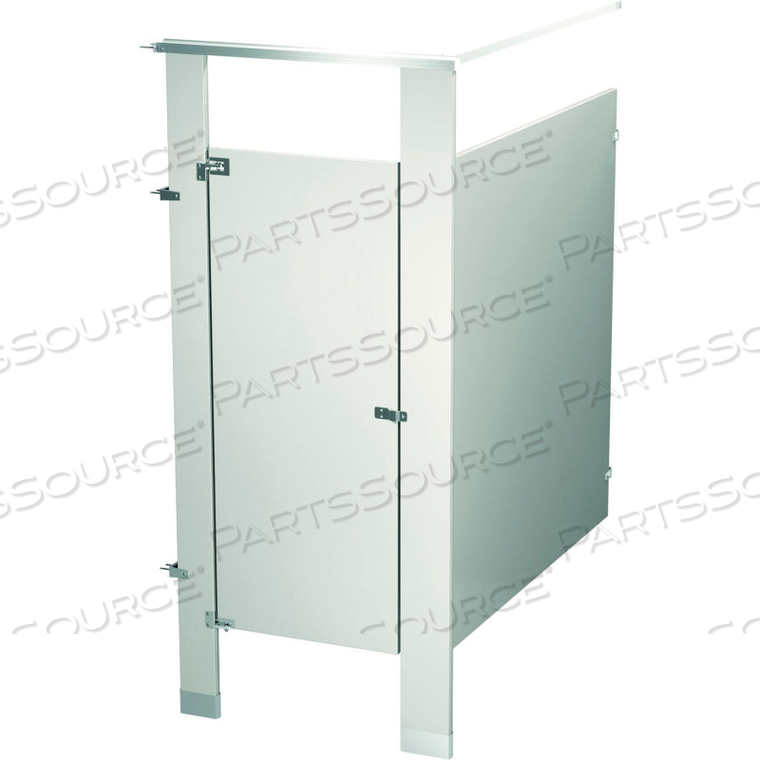 POWDER COATED STEEL 36" WIDE COMPLETE IN-CORNER COMPARTMENT, GLACIER BLUE 